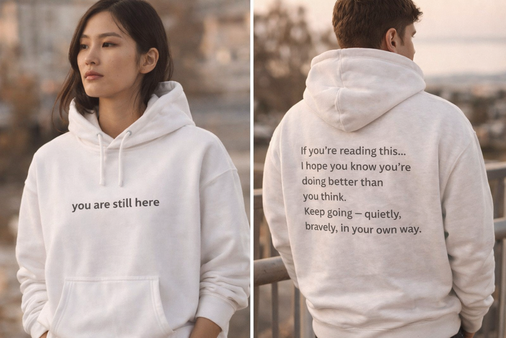“You Are Still Here” Story Hoodie